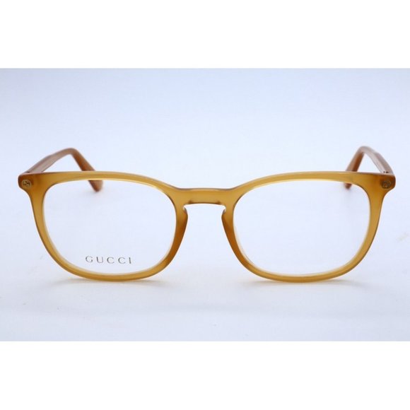 Authentic Gucci GG 01220 009 Beach Square Eyeglasses Clear Lenses 54mm - Picture 1 of 7
